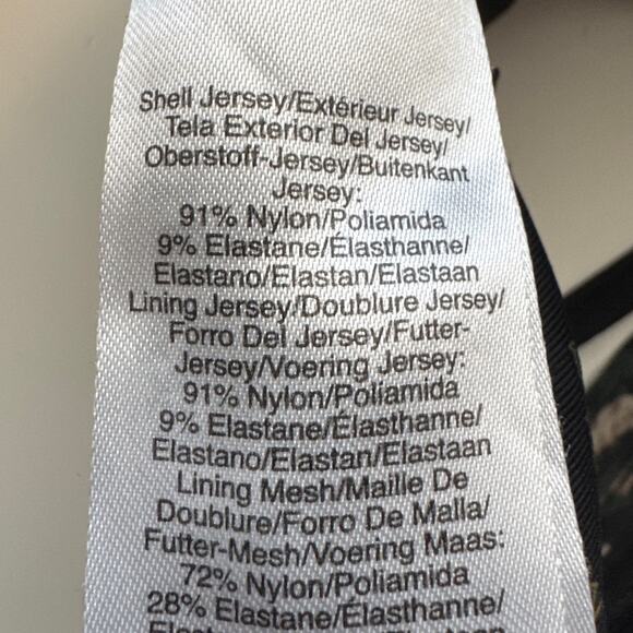 Donna Karan Active Women's Strappy Sports Bra Meatallic Camo Light Support SZ M - Picture 5 of 7